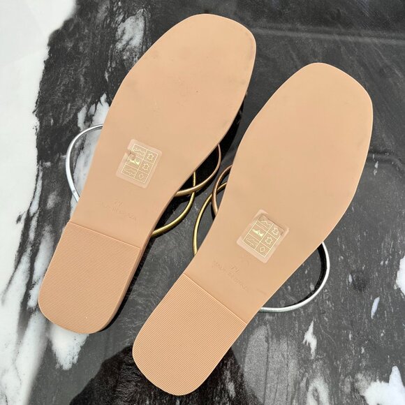 Splendid Metallic Gold and Silver "Frankie" Sandals - Size 7 - Brand New in Box - Picture 3 of 7